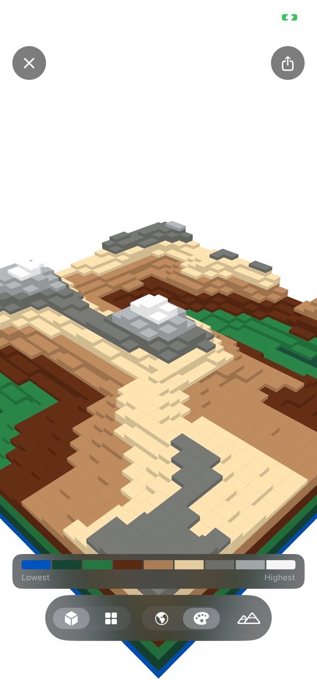 Full-screen 3D block model